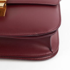 Celine Medium Box Burgundy Crossbody Bag