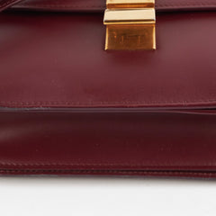 Celine Medium Box Burgundy Crossbody Bag