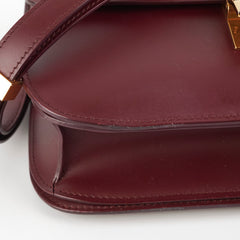 Celine Medium Box Burgundy Crossbody Bag