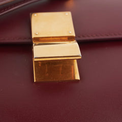 Celine Medium Box Burgundy Crossbody Bag