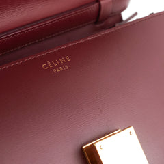 Celine Medium Box Burgundy Crossbody Bag