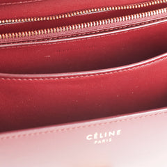 Celine Medium Box Burgundy Crossbody Bag