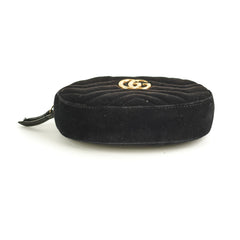 Gucci Marmont Black Velvet Belt Bag