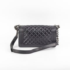 Chanel Quilted Old Medium Boy Black