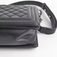 Chanel Quilted Old Medium Boy Black