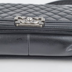 Chanel Quilted Old Medium Boy Black