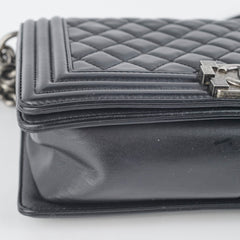 Chanel Quilted Old Medium Boy Black