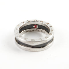 Bvlgari Save The Children Ring Silver Size 54