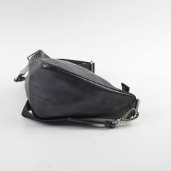 Prada Triangle Lambskin Crossbody Bag Black