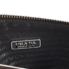 Prada Triangle Lambskin Crossbody Bag Black