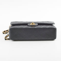 Chanel Medium/Large Double Classic Flap Caviar Black 31 Series