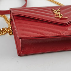 Saint Laurent Red Envelope Wallet On Chain