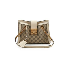 Deal of The Week - Gucci Small Padlock Shoulder Bag GG Supreme/White