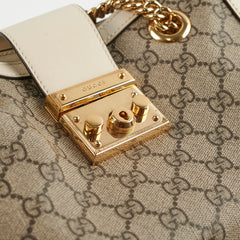 Deal of The Week - Gucci Small Padlock Shoulder Bag GG Supreme/White