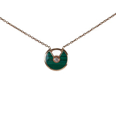 Cartier Amulette de Cartier Necklace Malachite with Diamond XS Model