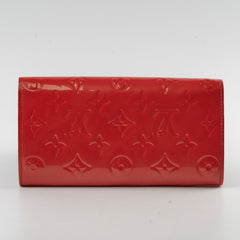 Louis Vuitton Vernis Long Wallet Red