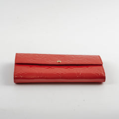 Louis Vuitton Vernis Long Wallet Red