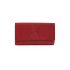 Saint Laurent Leather Clutch Red