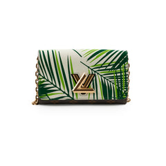 Louis Vuitton Palm Twist Wallet On Chain Green/Monogram