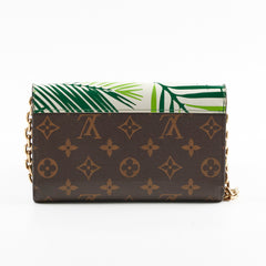 Louis Vuitton Palm Twist Wallet On Chain Green/Monogram