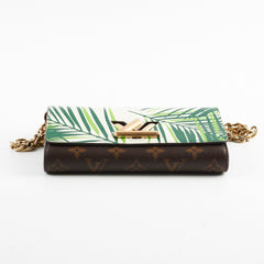 Louis Vuitton Palm Twist Wallet On Chain Green/Monogram