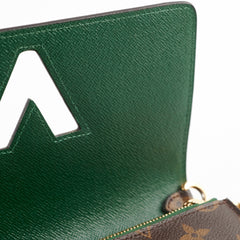 Louis Vuitton Palm Twist Wallet On Chain Green/Monogram