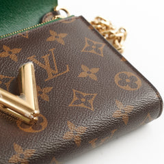 Louis Vuitton Palm Twist Wallet On Chain Green/Monogram