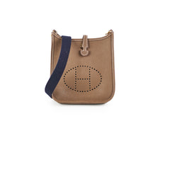 ITEM 36 - Hermes Mini TPM Evelyn Etoupe Z Stamp 2021