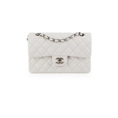 Chanel Caviar Small Double Classic Flap White 30 series