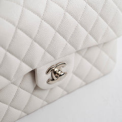 Chanel Caviar Small Double Classic Flap White 30 series