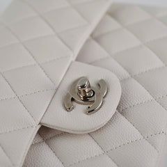 Chanel Caviar Small Double Classic Flap White 30 series