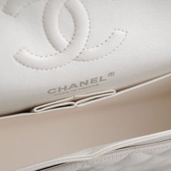 Chanel Caviar Small Double Classic Flap White 30 series