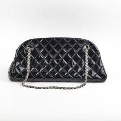 Chanel Just Mademoiselle Patent Bowling Black Bag