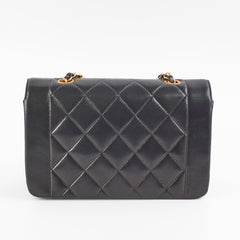 Chanel Small Diana Lambskin Black Flap Bag - Series 2