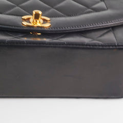 Chanel Small Diana Lambskin Black Flap Bag - Series 2