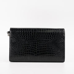 Saint Laurent Croc Black Bag