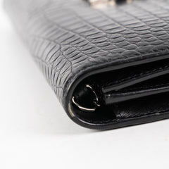 Saint Laurent Croc Black Bag