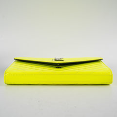 Saint Laurent Wallet On Chain Neon Yellow