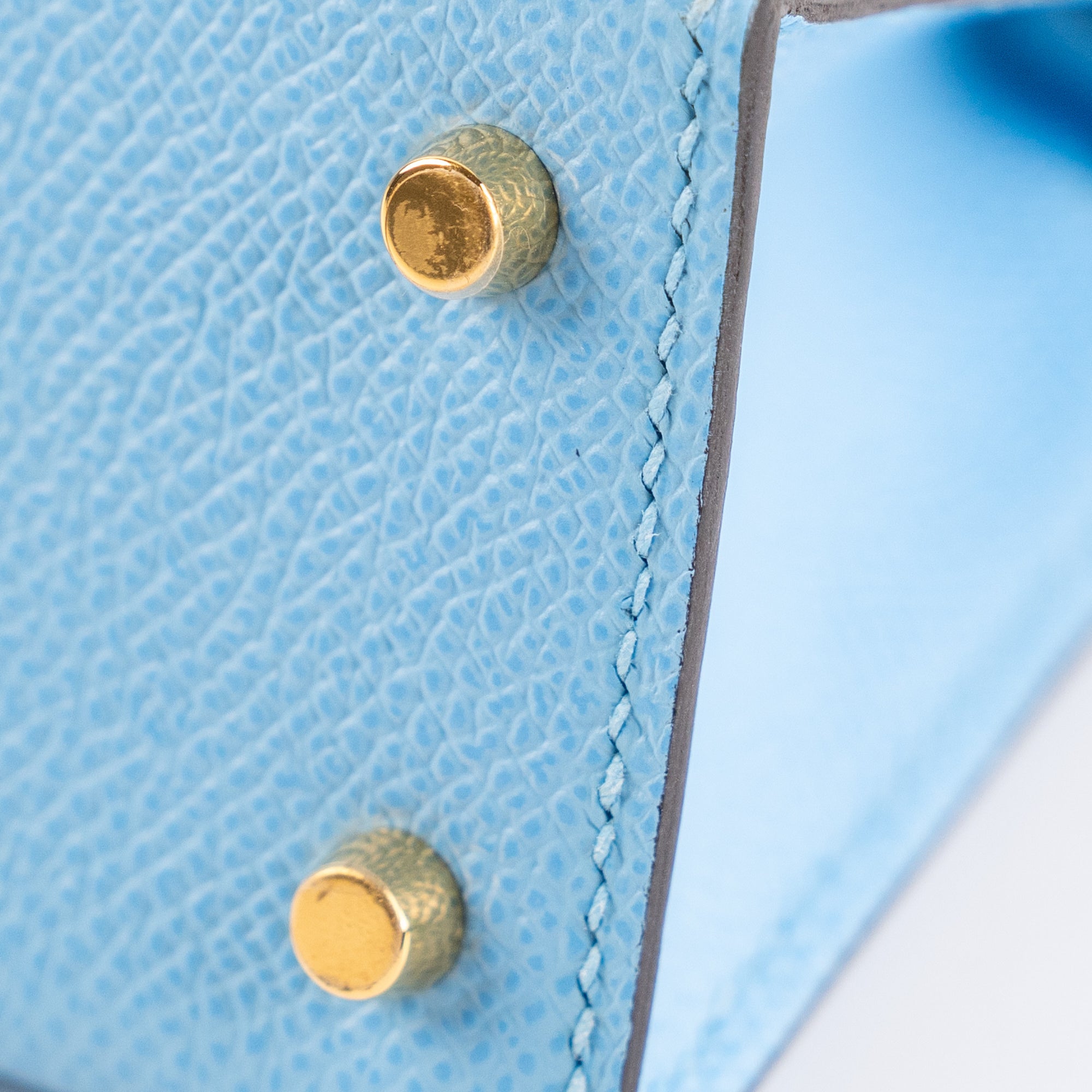 Hermes Mini Kelly 2 Bleu Brume T0 霧霾藍, 名牌, 手袋及銀包- Carousell