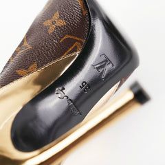 Louis Vuitton Heels Monogram/Gold Size 35