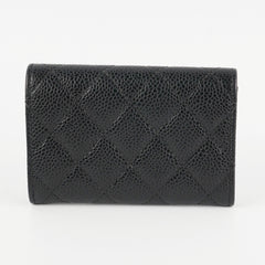 Chanel Caviar Flap Card Holder Black