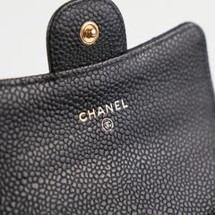 Chanel Caviar Flap Card Holder Black