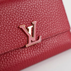 Louis Vuitton Capucines Compact Wallet Red