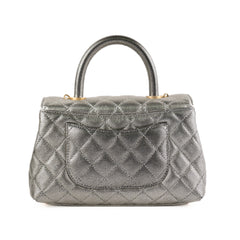 ITEM 11 - Chanel Small Coco Handle Silver Caviar Top Handle