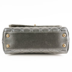 ITEM 11 - Chanel Small Coco Handle Silver Caviar Top Handle