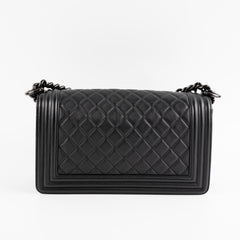 Chanel Old Medium Boy So Black Shoulder Bag