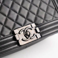 Chanel Old Medium Boy So Black Shoulder Bag