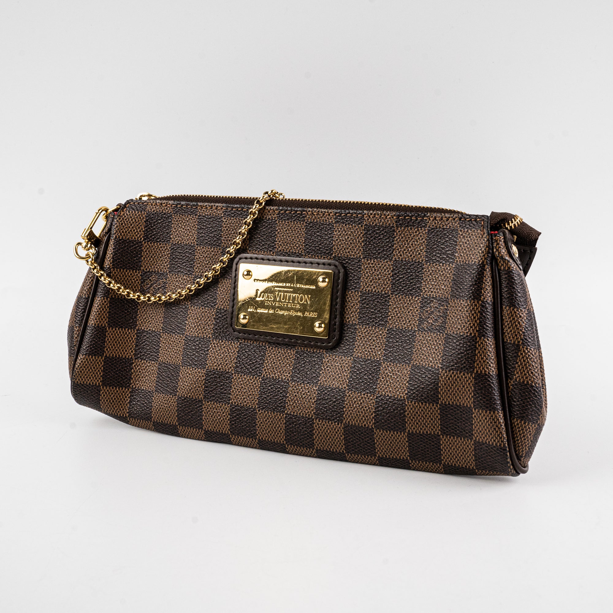 ITEM 22 - Louis Vuitton Eva Clutch Damier Ebene - THE PURSE AFFAIR