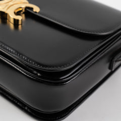 Celine Triomphe Medium Black Crossbody Bag