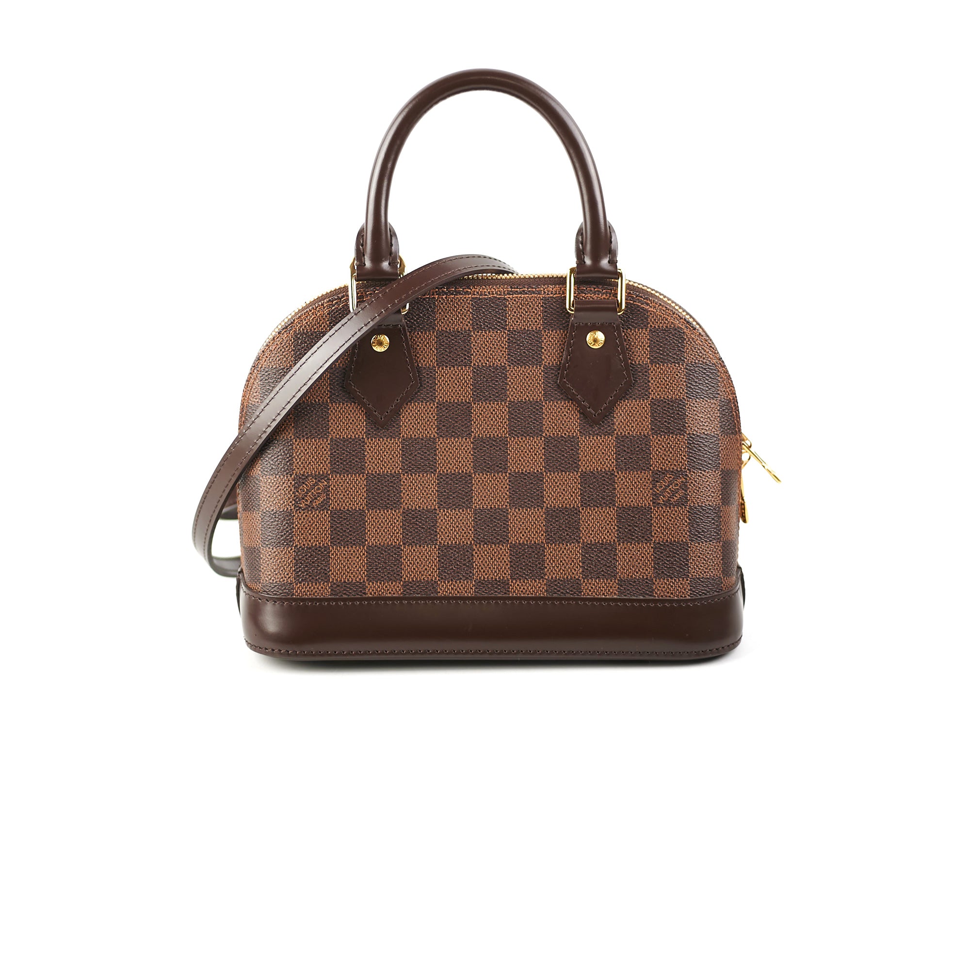 Louis Vuitton Alma BB Damier Ebene Satchel Crossbody Bag